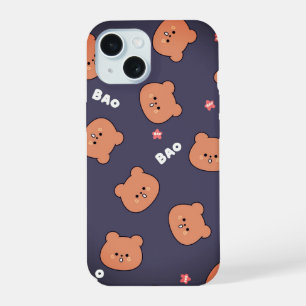 Bear, Cartoon, Background iPhone 15 Case