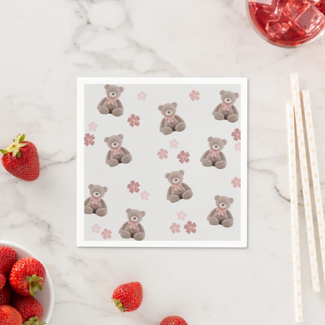 Bear Cartoon Napkin (Insitu)