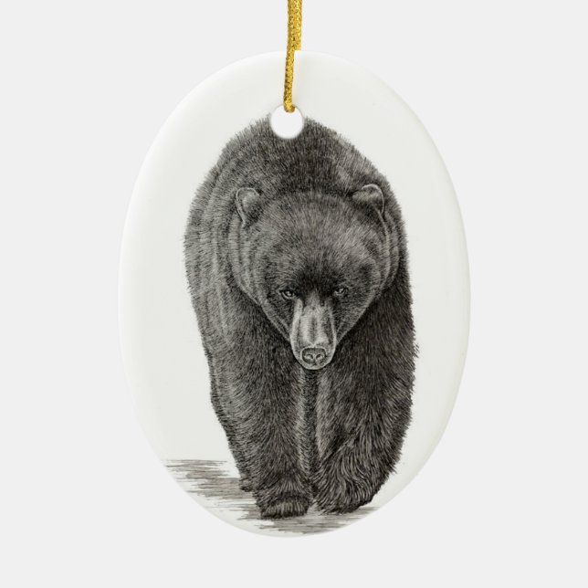Bear Ceramic Tree Decoration (Front)