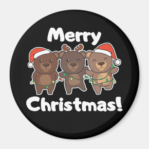 Bear Christmas Animals Bears Merry Christmas Magne Magnet