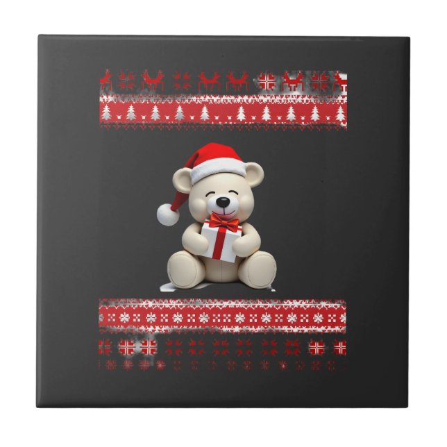 Bear Christmas Christmas (1) Ceramic Tile (Front)