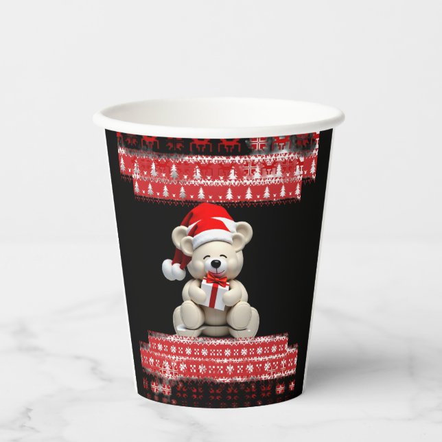 Bear Christmas Christmas (1) Paper Cups (Front)