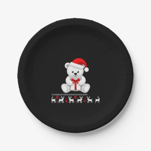 Bear Christmas Christmas (2) Paper Plate