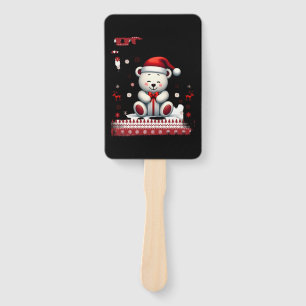 Bear Christmas Christmas (4) Hand Fan