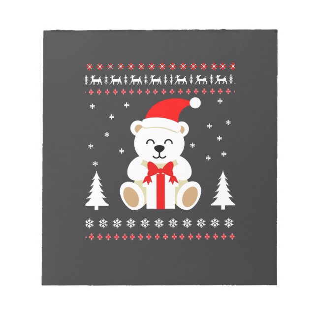 Bear Christmas Christmas (4) Notepad (Front)