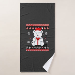 Bear Christmas Christmas (5) Bath Towel