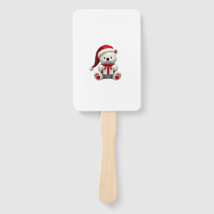Bear Christmas Christmas Hand Fan