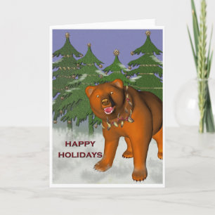 bear christmas holiday card