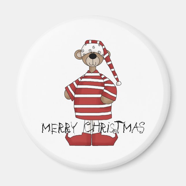 Bear Christmas magnet (Front)