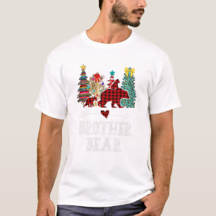 Bear Christmas Pajama Red Plaid T-Shirt