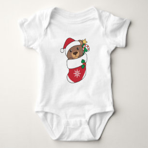Bear Christmas Snow Winter Animals Bears Baby Bodysuit