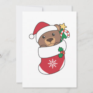 Bear Christmas Snow Winter Animals Bears Holiday Card
