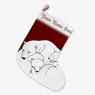 Bear Christmas Stocking Custom Polar Bear Stocking
