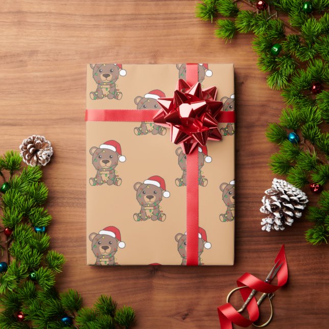 Bear Christmas Winter Animals Bears Wrapping Paper (Holiday Gift)