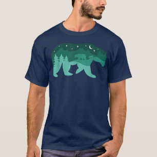 Bear Christmas Winter Snow Scene Matching Xmas Pjs T-Shirt