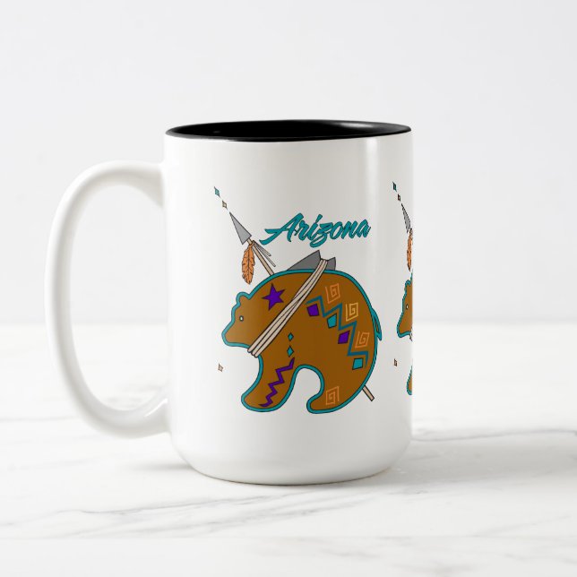 Bear Clan Arrow Two-Tone Coffee Mug (Left)