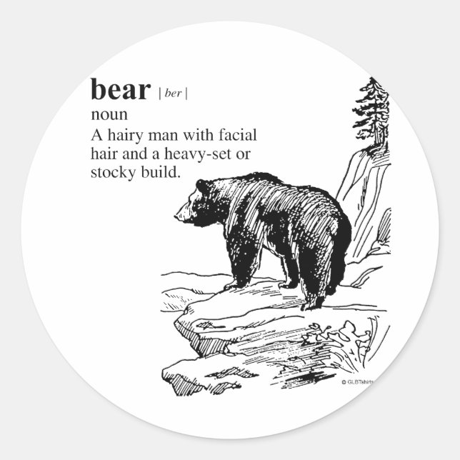 BEAR CLASSIC ROUND STICKER (Front)