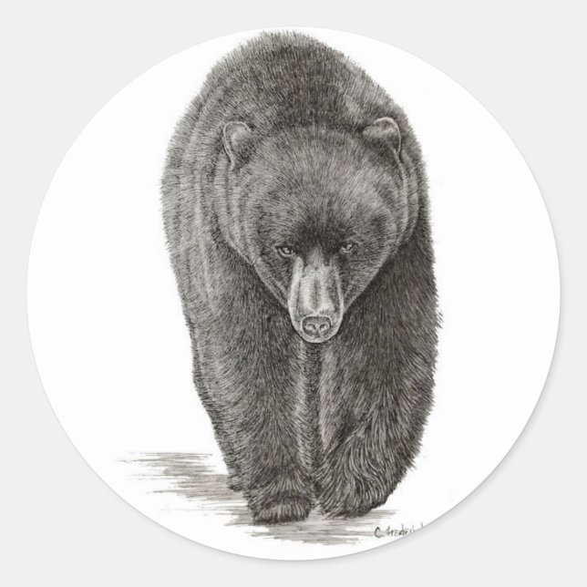 Bear Classic Round Sticker (Front)