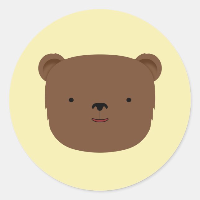 Bear Classic Round Sticker (Front)