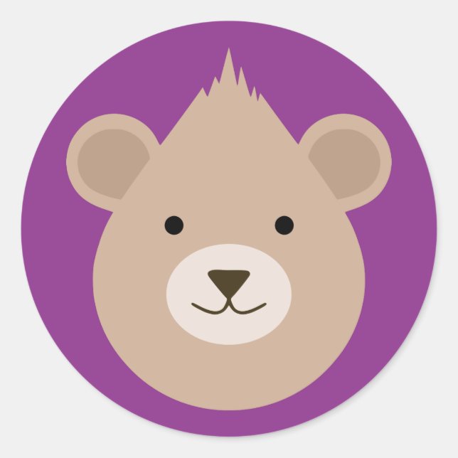 Bear Classic Round Sticker (Front)