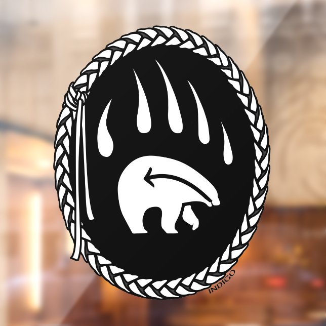 Bear Claw Decal Tribal Bear Art Window Cling (Sheet 2)