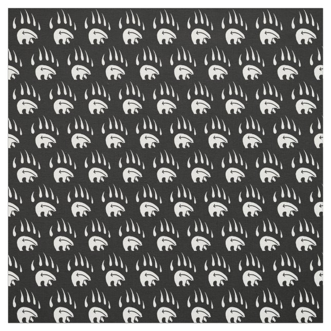 Bear Claw Fabric Tribal Bear Art Fabric (Swatch)