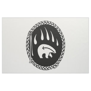 Bear Claw Fabric Tribal Bear Art Fabric