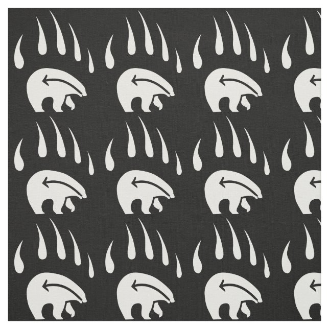 Bear Claw Fabric Tribal Bear Art Fabric (Swatch)