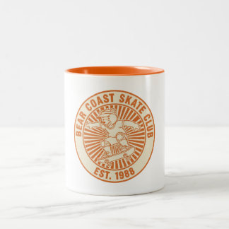 Bear Coast Skate Club cup, Vintage 1988 Style  Two-Tone Coffee Mug