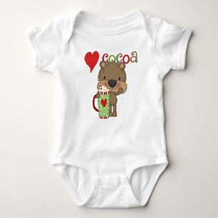 Bear Cocoa Love Holiday Baby Bodysuit