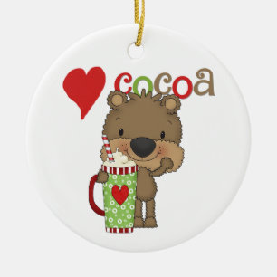 Bear Cocoa Love Holiday Ceramic Tree Decoration