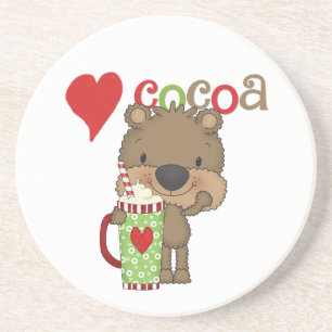 Bear Cocoa Love Holiday Coaster