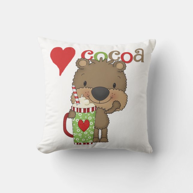 Bear Cocoa Love Holiday Cushion (Front)