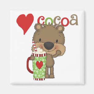 Bear Cocoa Love Holiday Magnet