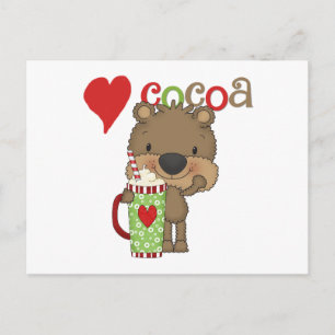 Bear Cocoa Love Holiday Postcard