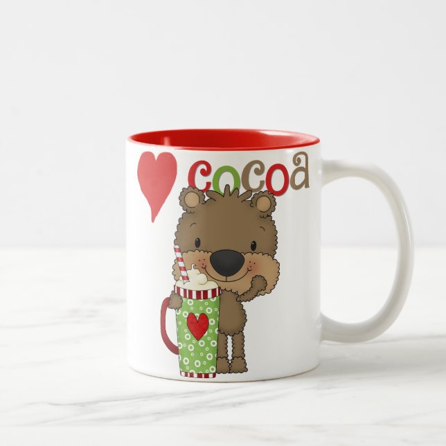 Bear Cocoa Love Holiday Two-Tone Coffee Mug (Right)