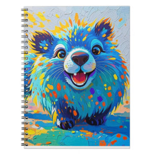 Bear Colourful abstract animal art design Notebook