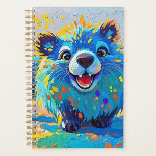 Bear Colourful abstract animal art design Planner