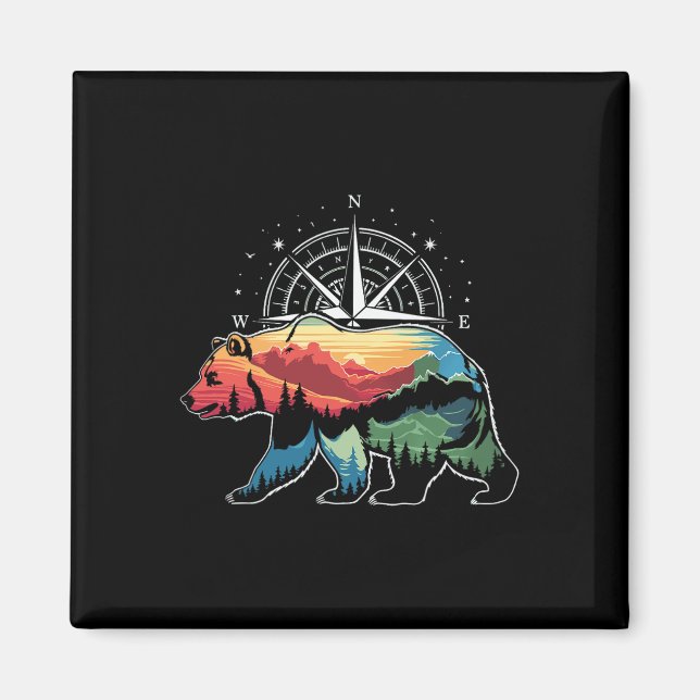 Bear Comp Hiker Outdoor  Magnet (Front)