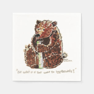 Bear Contemplates Hibernation Napkin