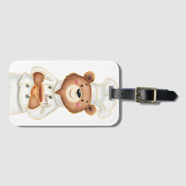 Bear Cook Luggage Tag (Front Horizontal)