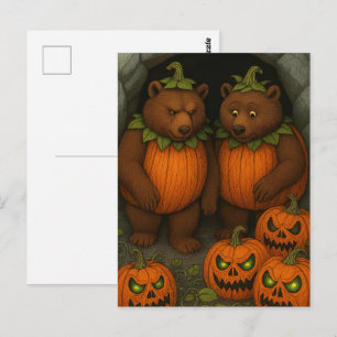 Bear Couple Costumes Postcard