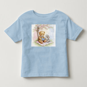 Bear Cub and Rabbit Read a Book Toddler T-Shirt