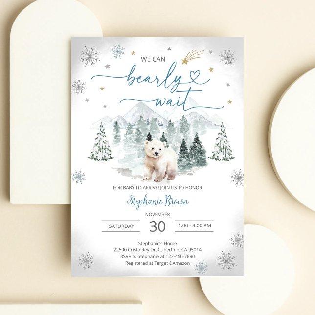 Bear Cub Baby Shower Invitation (Creator Uploaded)