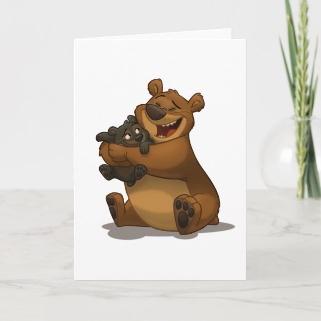 Bear & Cub Card (Blank Inside) (Front)