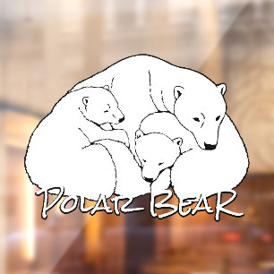 Bear Cub Decal Custom Polar Bear Twin Window Cling