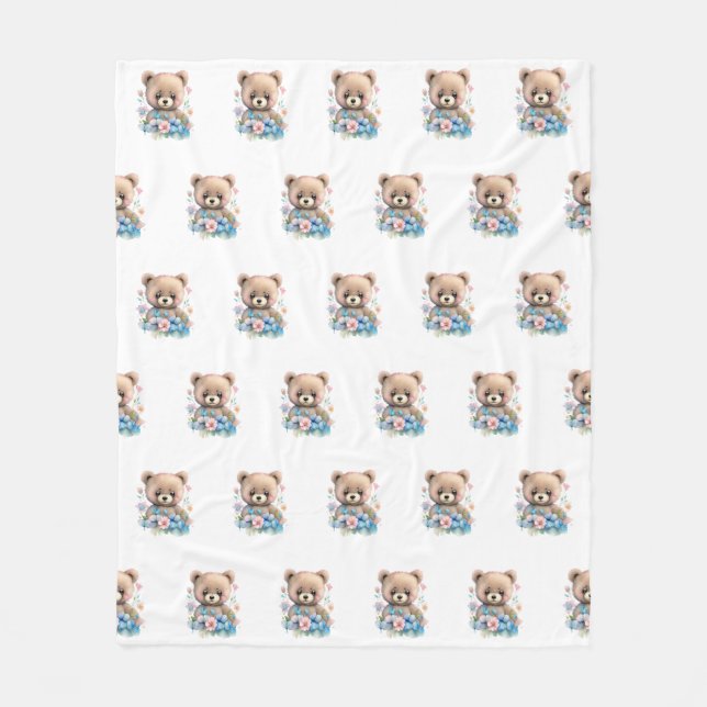 Bear Cub Fleece Blanket (Front)