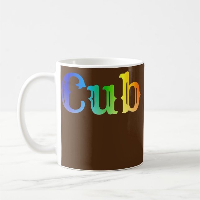 Bear Cub Gay Pride Bear Daddy Rainbow LGBTQ Pride Coffee Mug (Left)