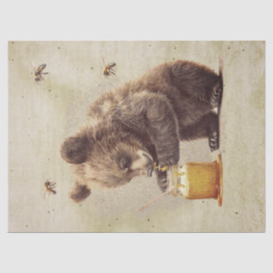 Bear Cub with Honeypot Tissue Paper
