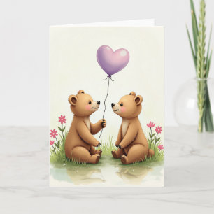 Bear Cubs Mothers Day Art Card